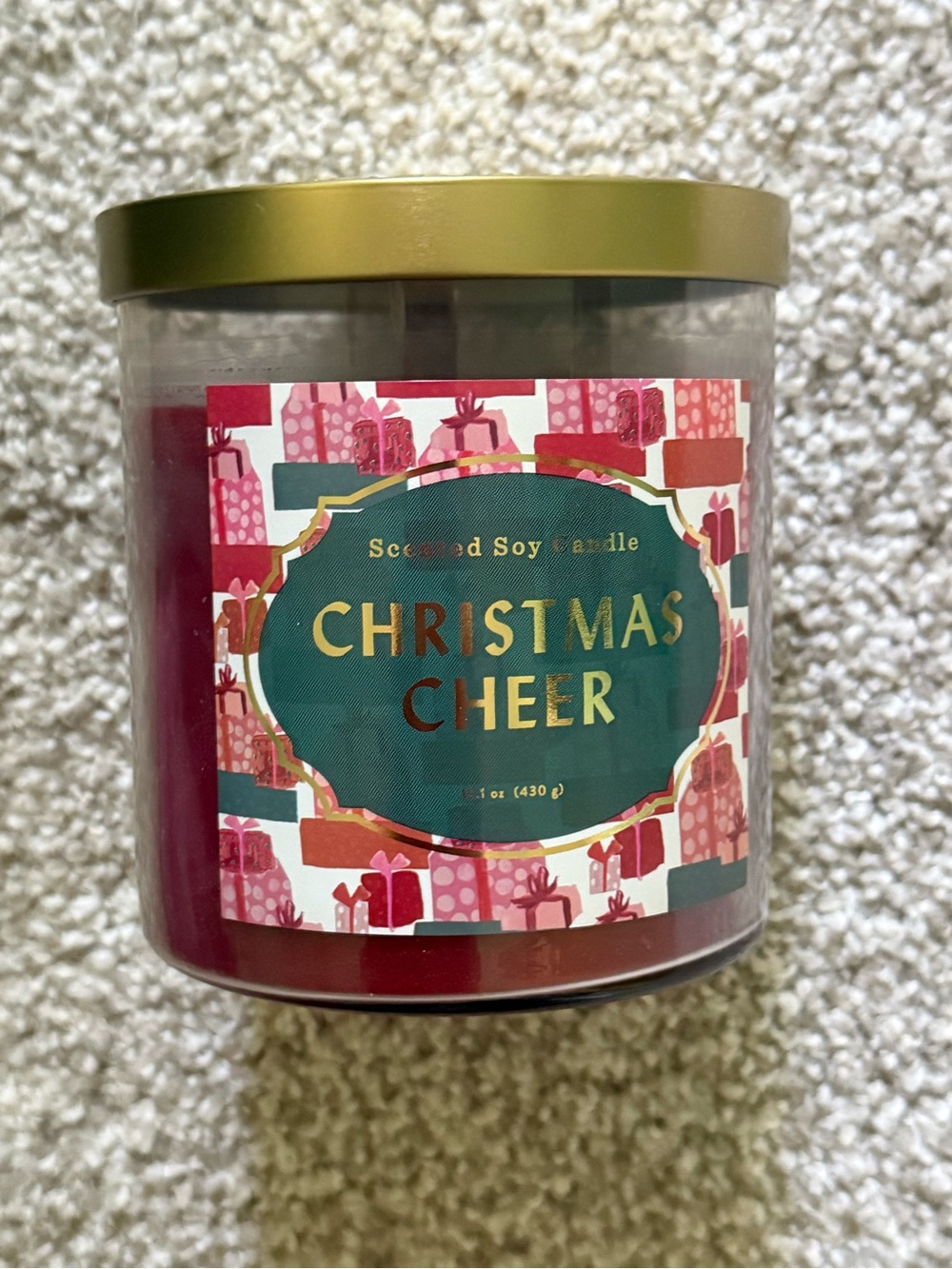 Opalhouse Red and Gold Christmas Cheer Scented Candle